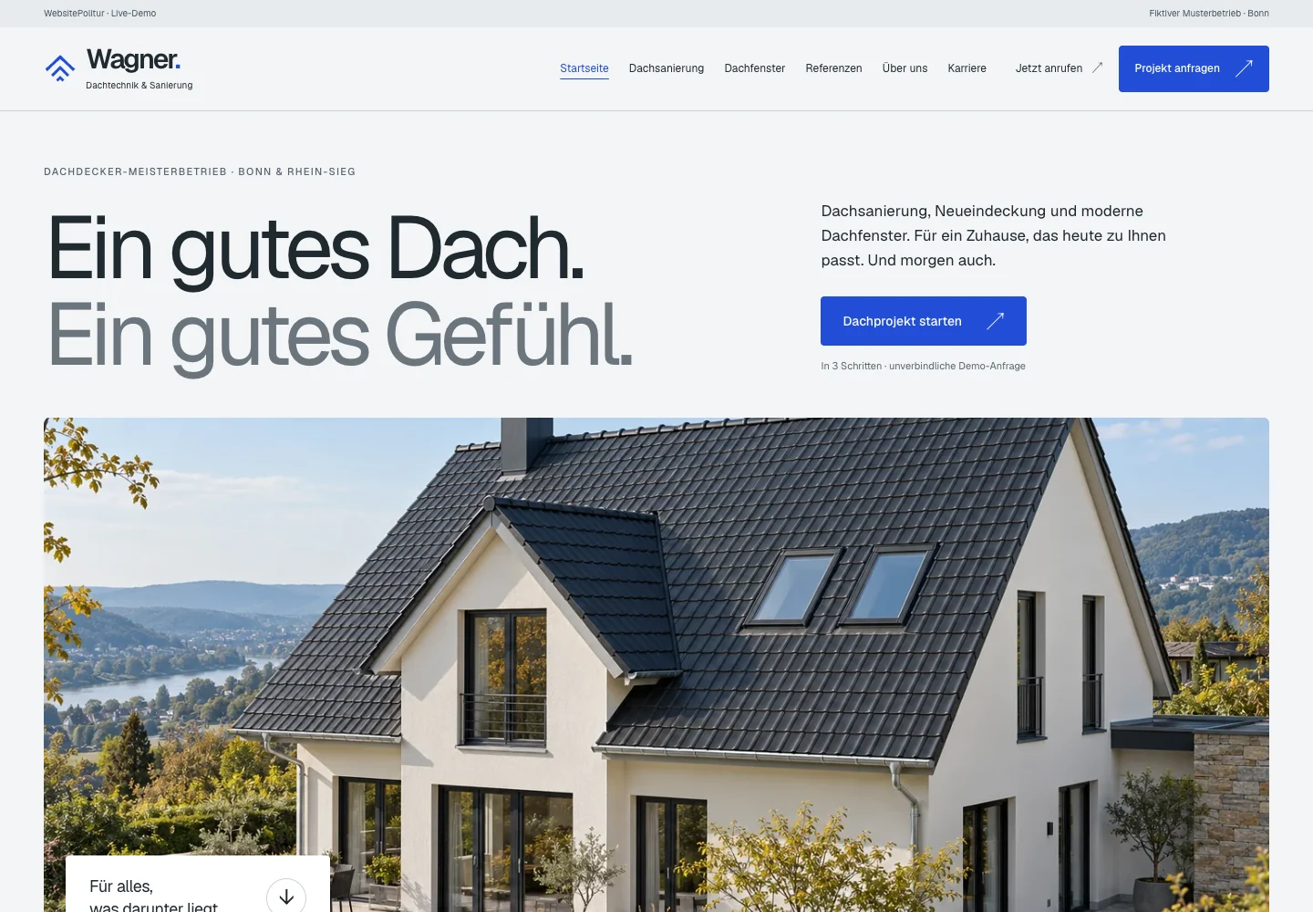 Wagner Dachtechnik: Vorschau der Dachdecker-Demo