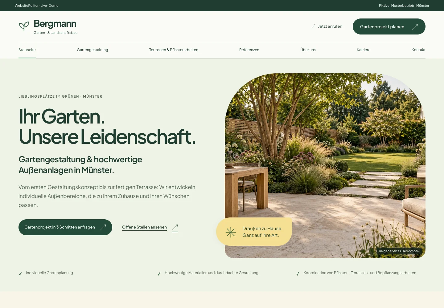 Bergmann Gartenbau: Vorschau der GaLaBau-Demo